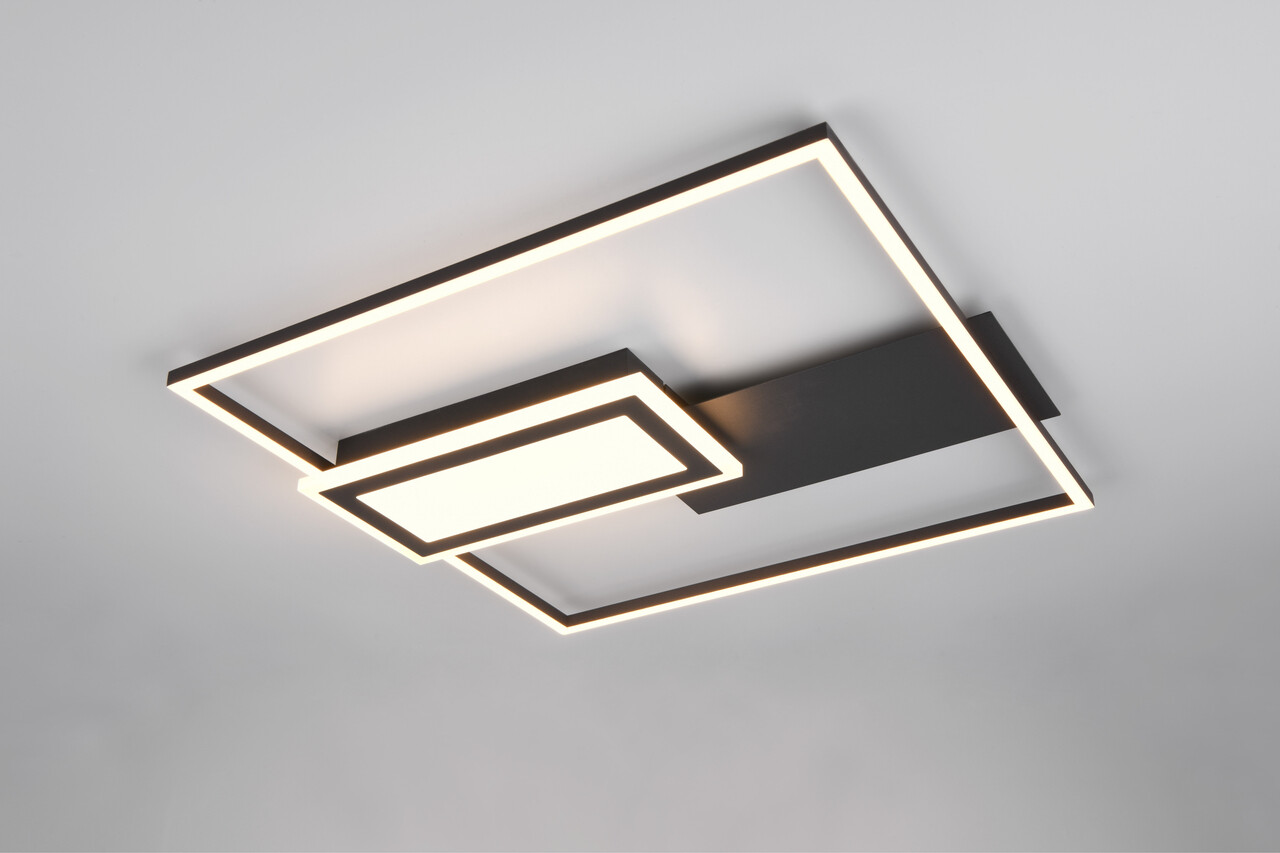 Plafoniera Spiro, RL NOW, 53x50x6.2 cm, 32W, 1x SMD, metal, negru mat/alb - imagine 7